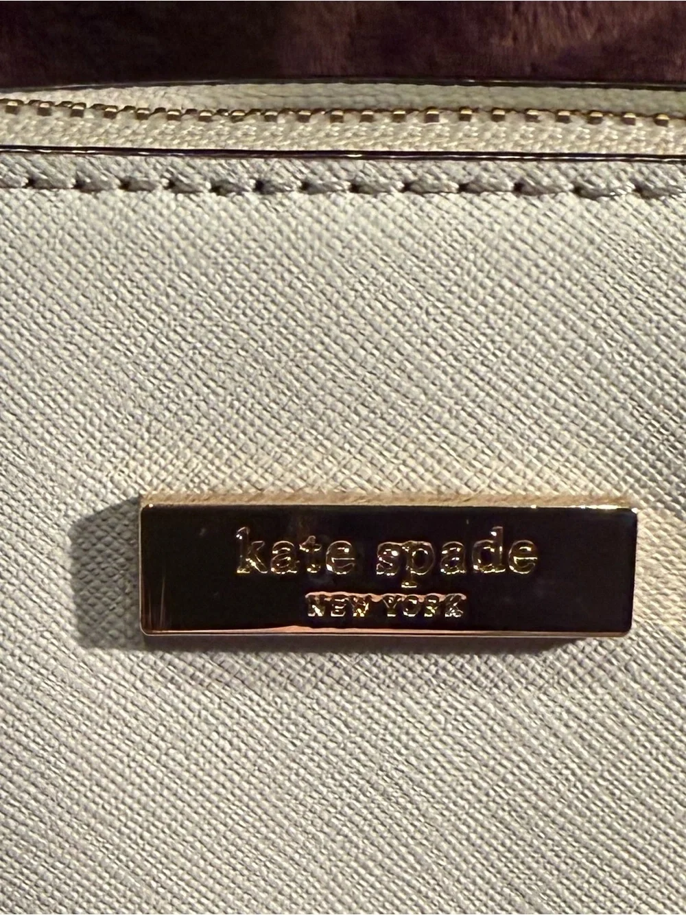 White Kate Spade New York Newbury Lane Leather Large Tote